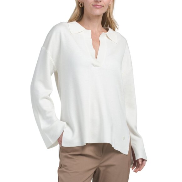 PETER MILLAR Ivory Harlow Popover Sweater - Picture 1 of 2